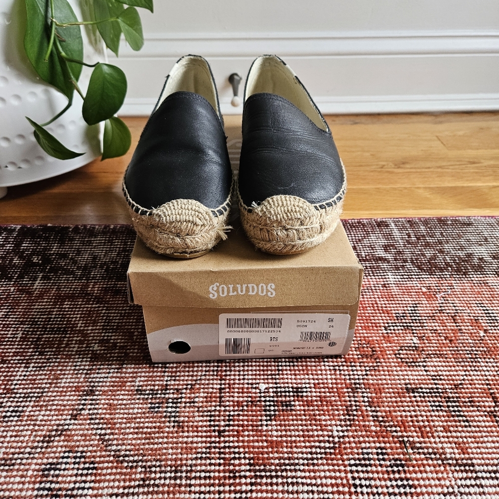 Soludos Black Loafers